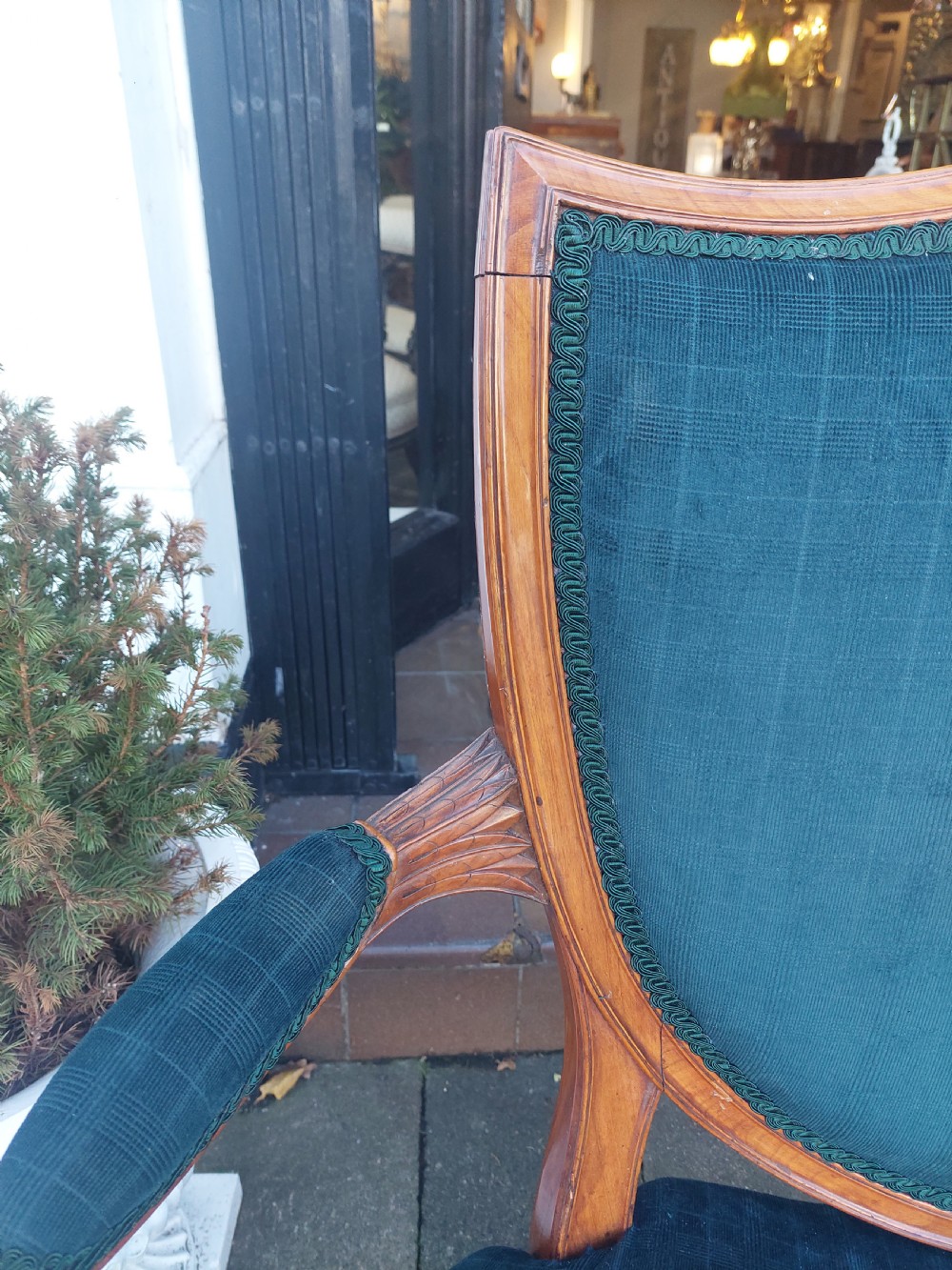 Early 20thC Edwardian Satinwood Two-Seater Sofa  View II