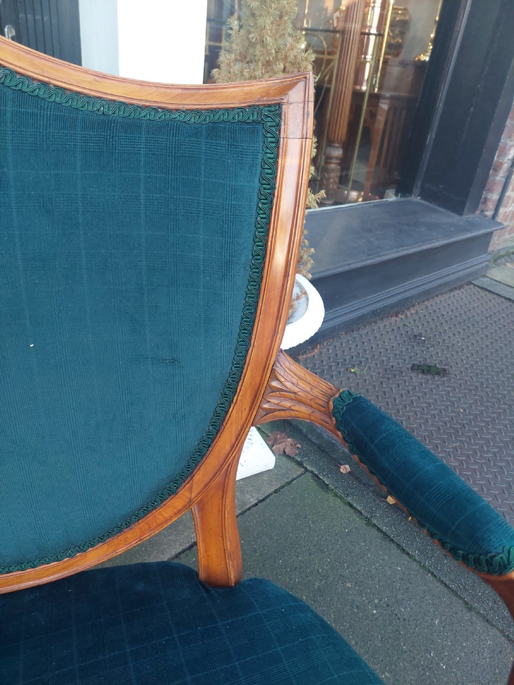 Early 20thC Edwardian Satinwood Two-Seater Sofa  View III
