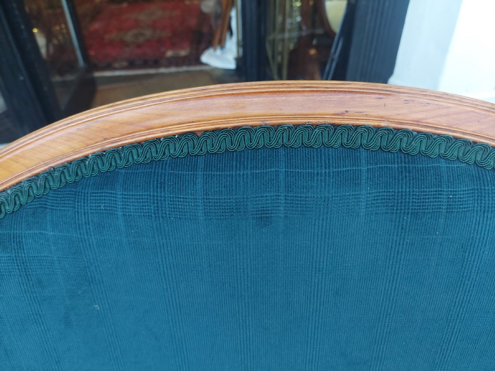 Early 20thC Edwardian Satinwood Two-Seater Sofa  View V