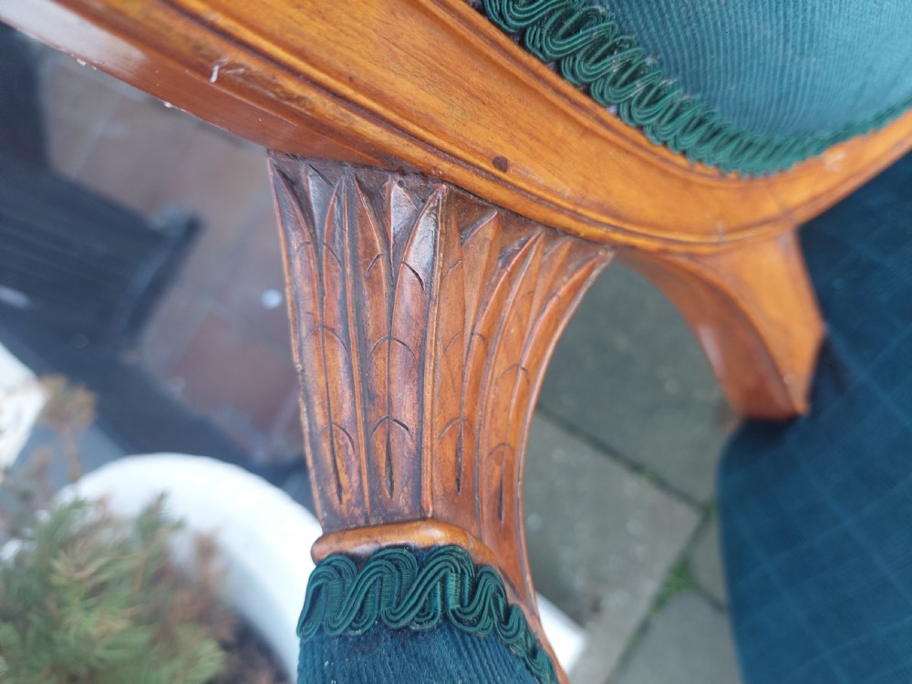 Early 20thC Edwardian Satinwood Two-Seater Sofa  View IX