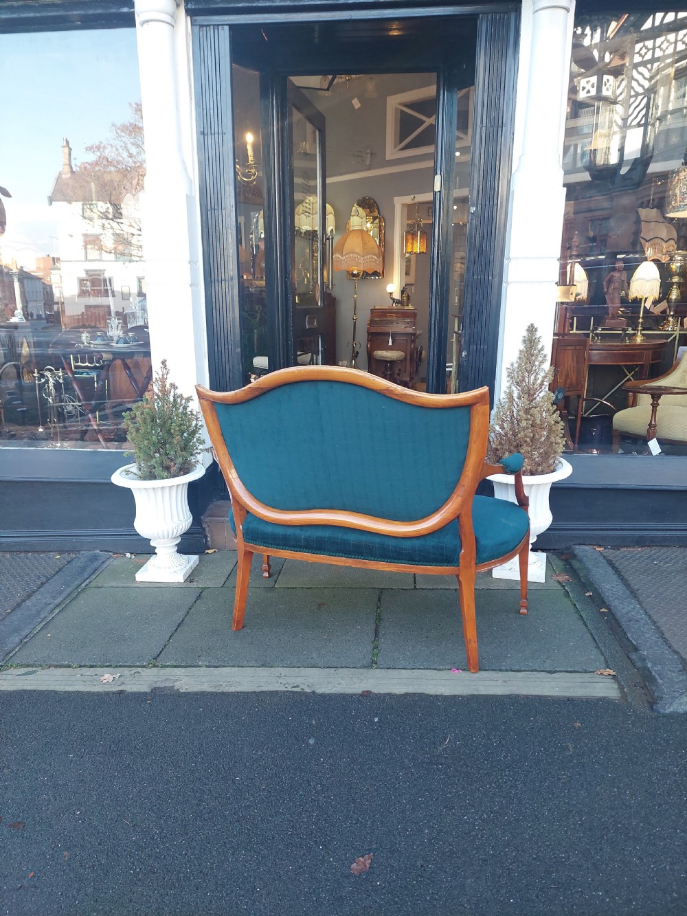 Early 20thC Edwardian Satinwood Two-Seater Sofa  View X