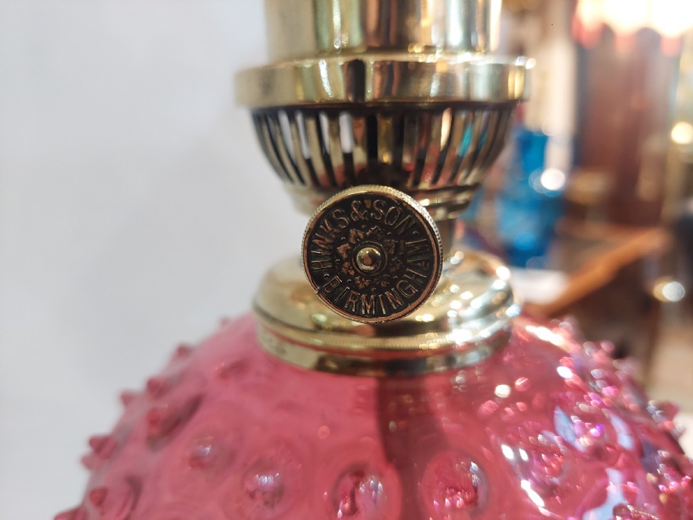 Victorian Oil Lamp with a Hinks Burner View V