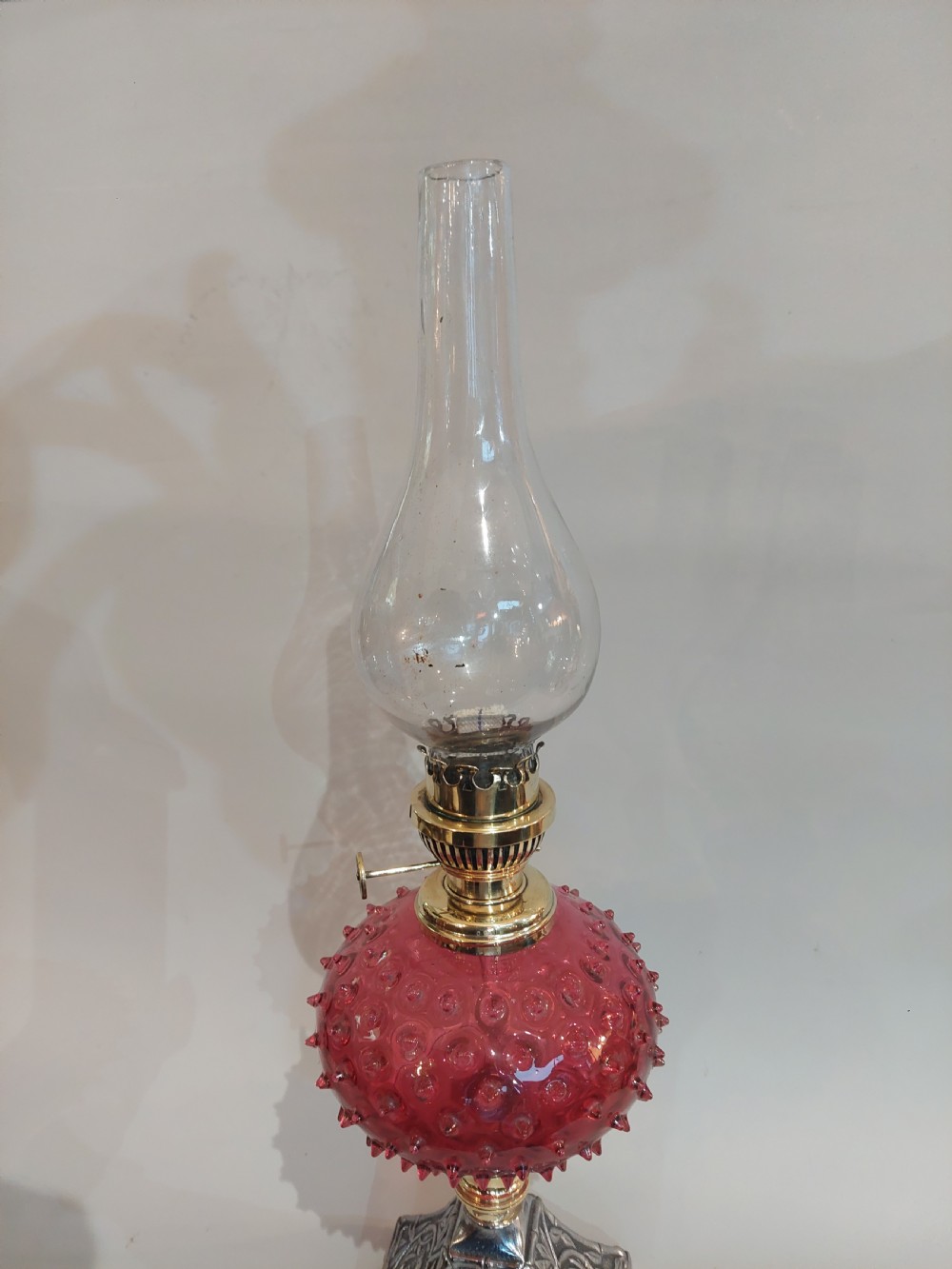 Victorian Oil Lamp with a Hinks Burner View VI
