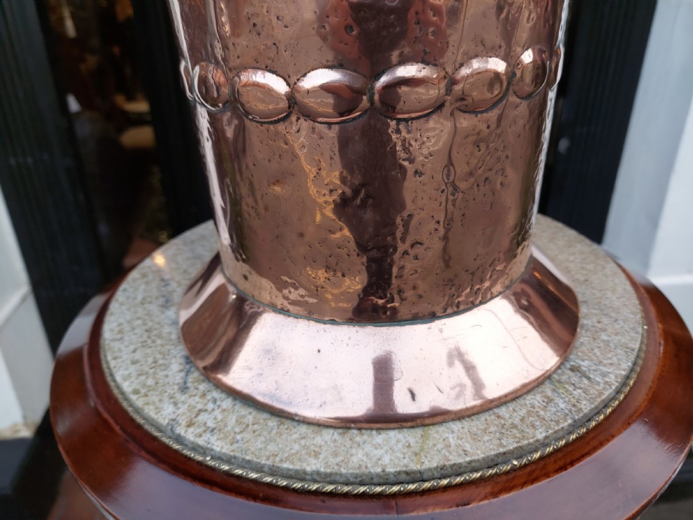 Art Nouveau Beaten Copper Stick and Umbrella Stand View II