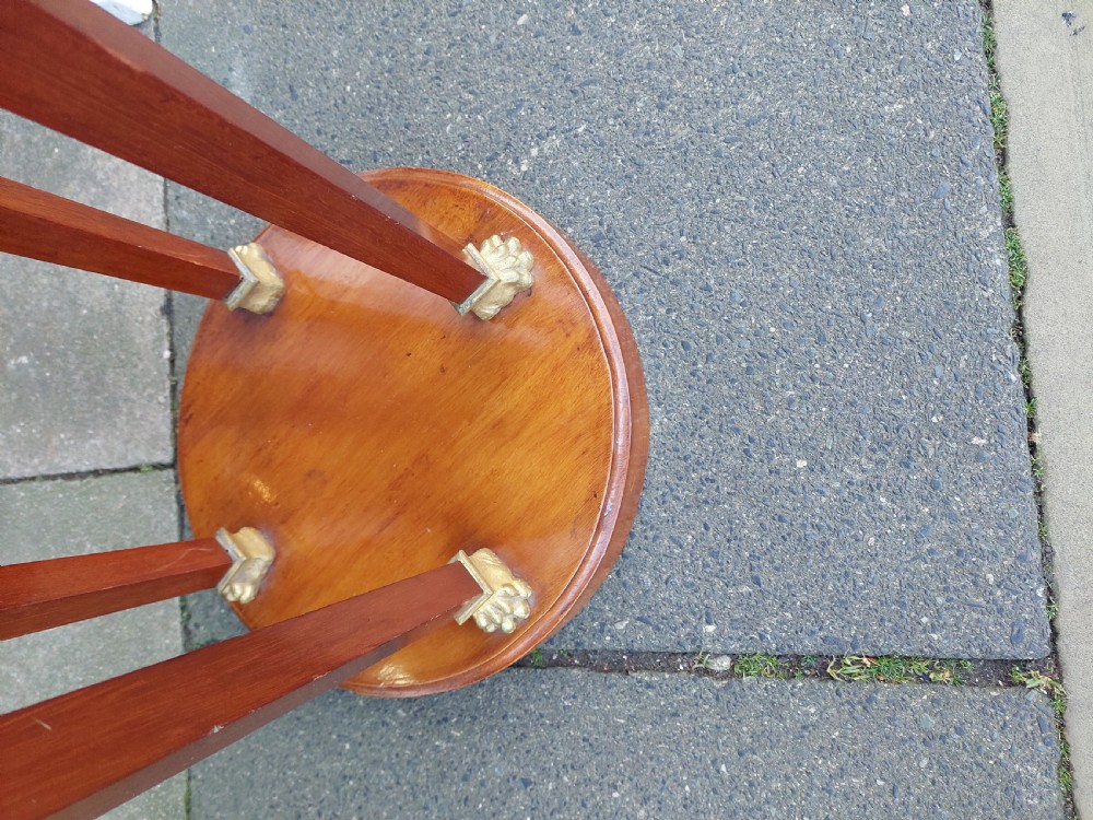 Pair of Late 19thC French Ormolu Mounted Mahogany Torcheres View V