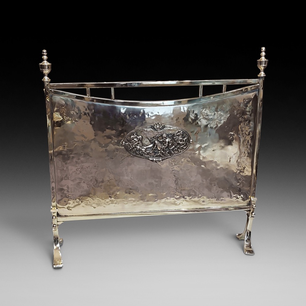 Late Victorian Brass Fire Screen