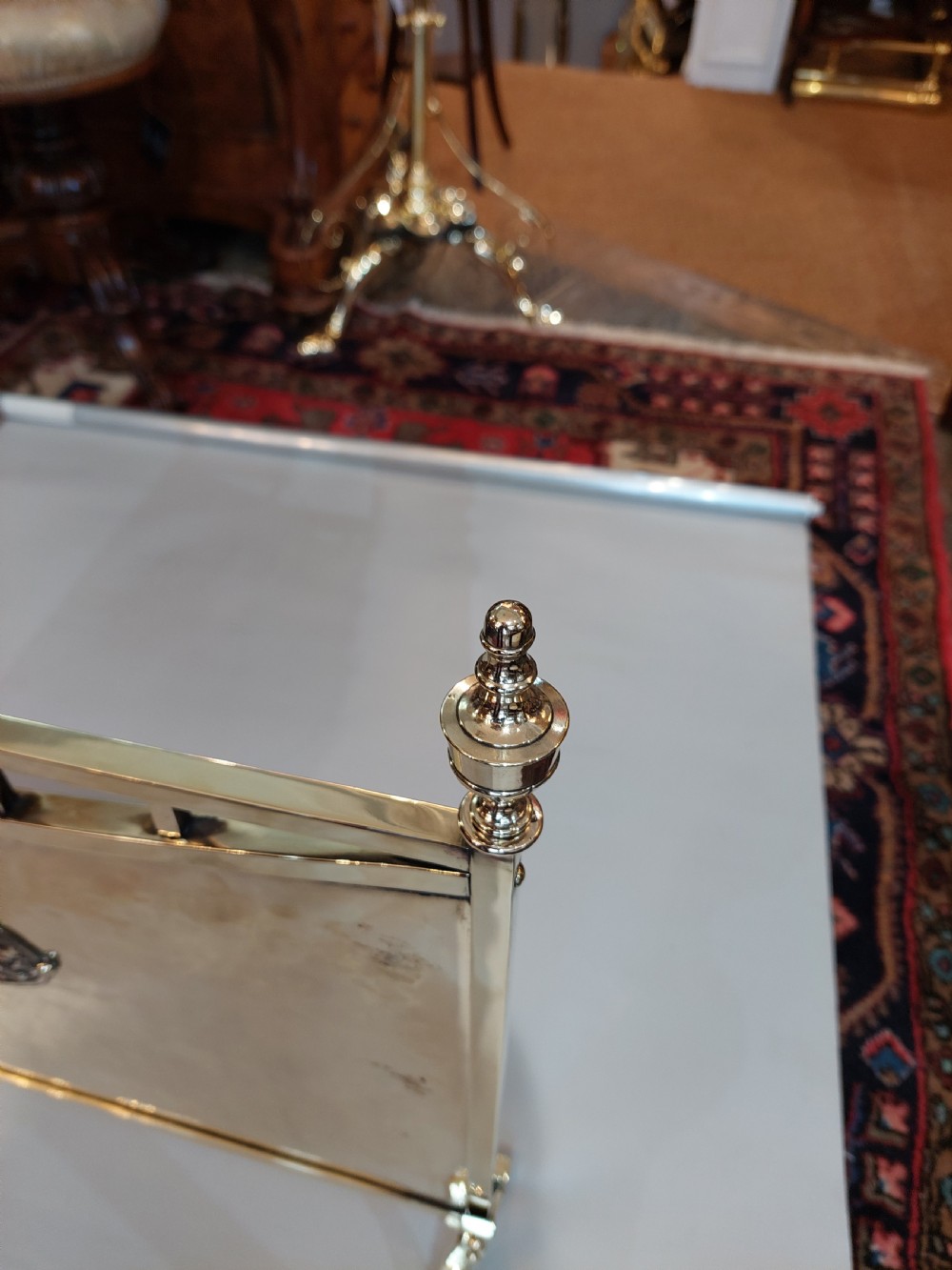 Late Victorian Brass Fire Screen View II