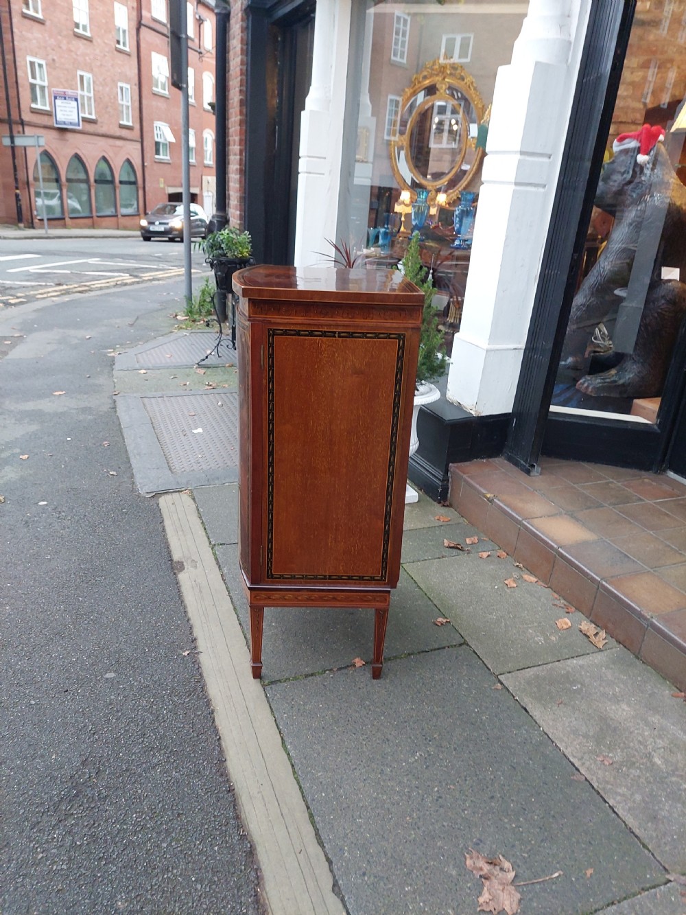 Edwardian Mahogany Bowfront Music Cabinet View IV