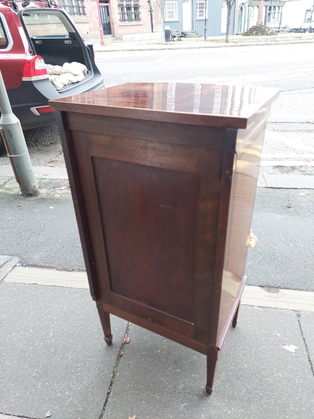 Edwardian Mahogany Bowfront Music Cabinet View VI