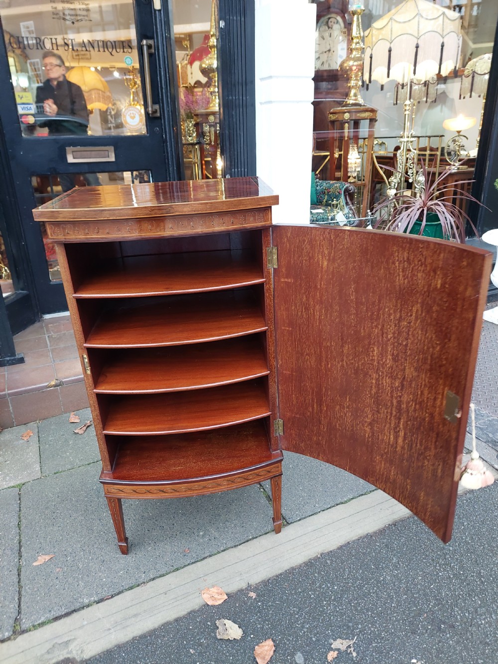 Edwardian Mahogany Bowfront Music Cabinet View VIII