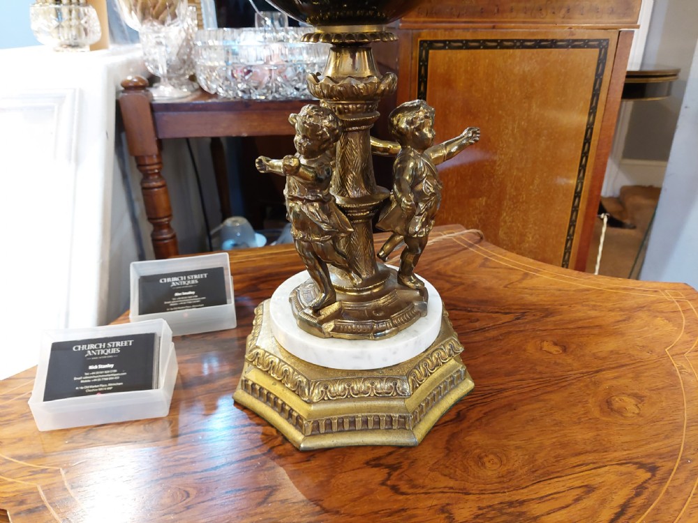 Early 20thC American Overlaid Glass Table Lamp View II
