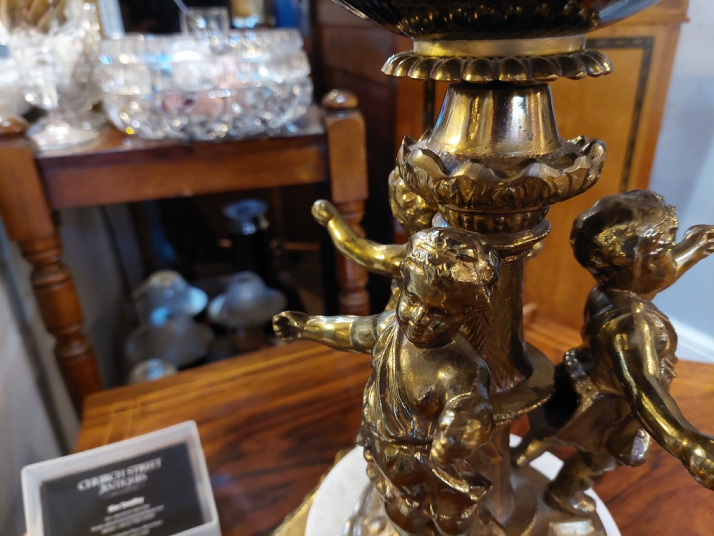 Early 20thC American Overlaid Glass Table Lamp View VII