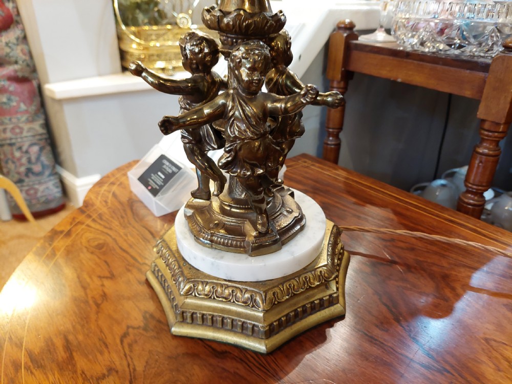 Early 20thC American Overlaid Glass Table Lamp View VIII