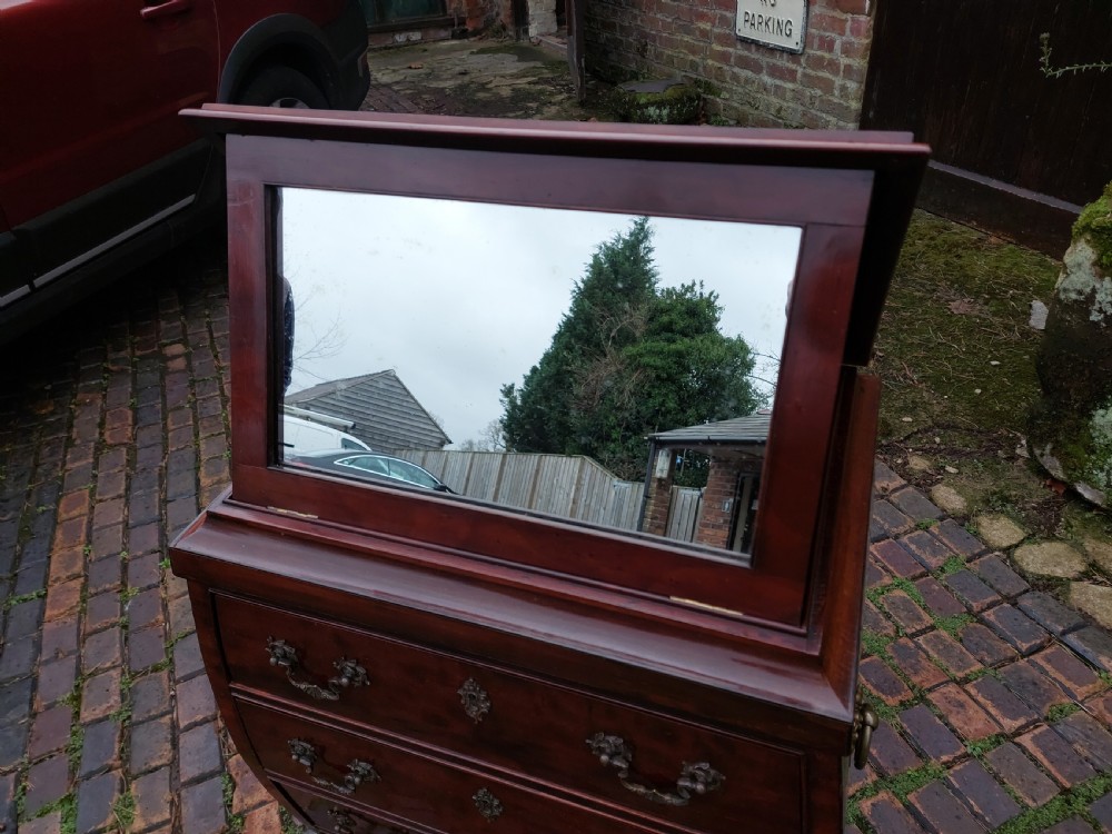 George III and Later Mahogany Bombe Chest of Drawers View VI