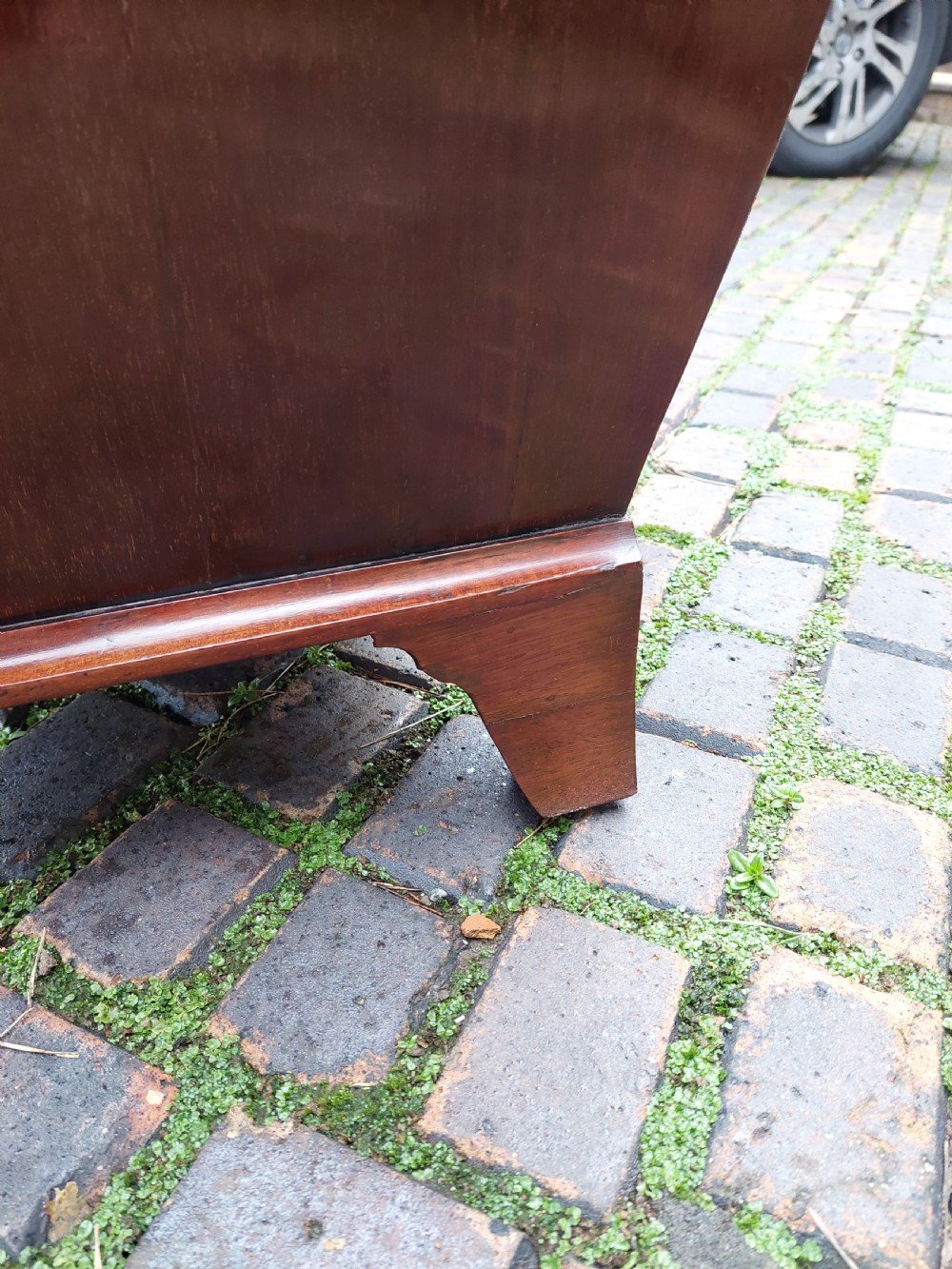 George III and Later Mahogany Bombe Chest of Drawers View IX