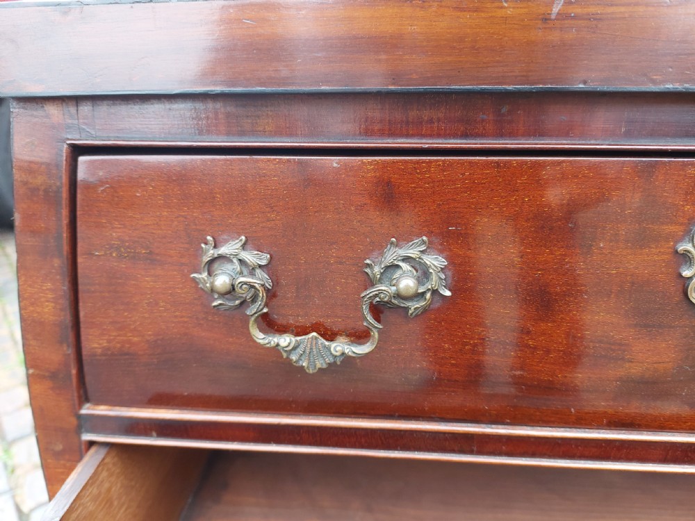 George III and Later Mahogany Bombe Chest of Drawers View XII