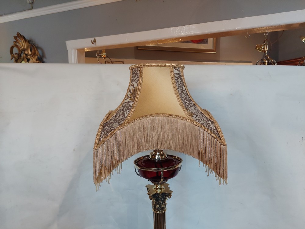 Late 19thC Brass Oil Table Lamp View IV