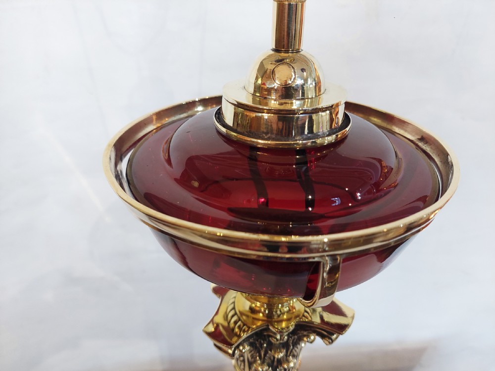 Late 19thC Brass Oil Table Lamp View VI