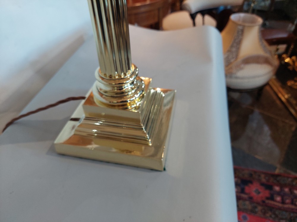 Late 19thC Brass Oil Table Lamp View VII