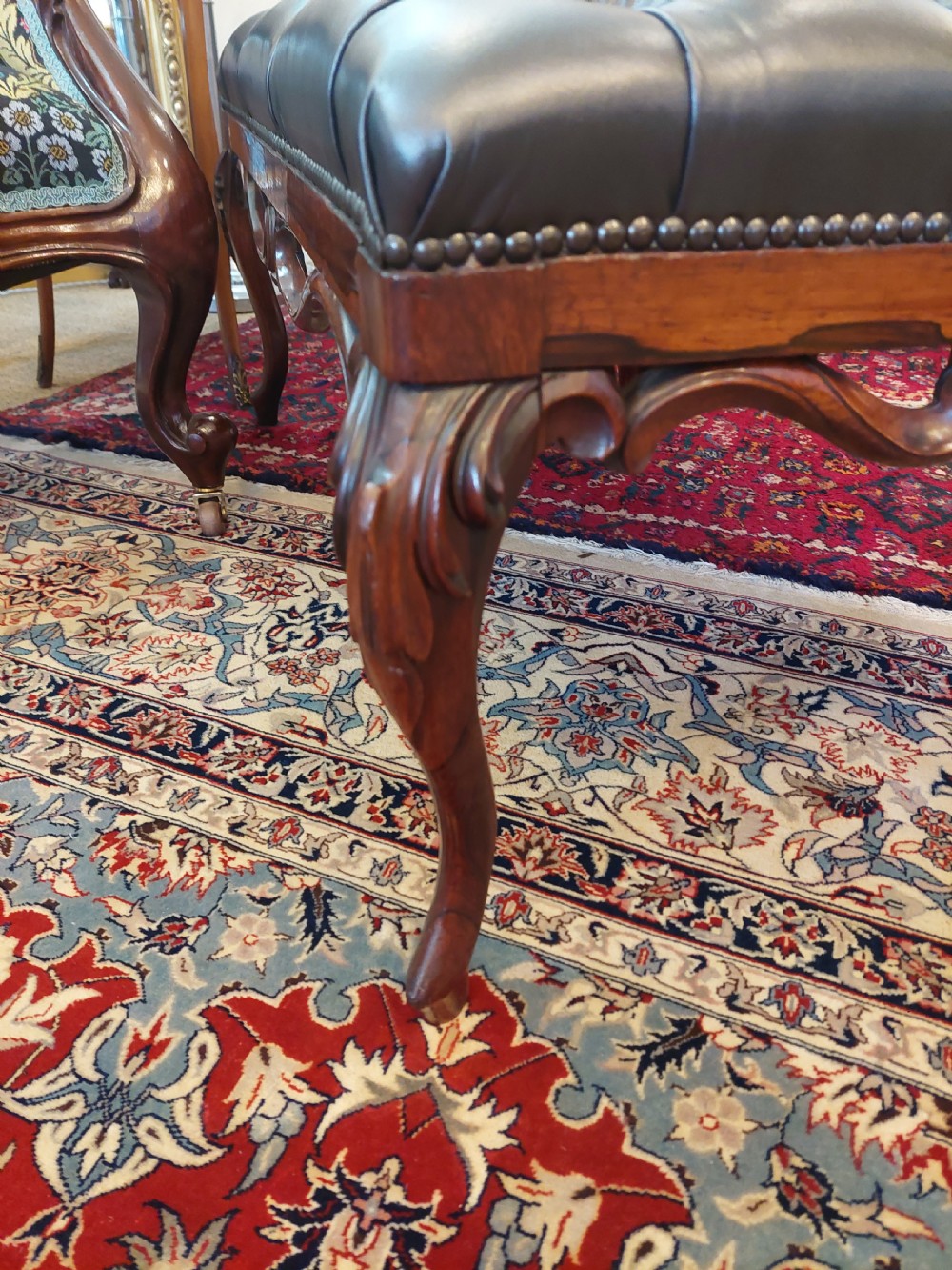 William IV Rosewood Hearth Stool View VI