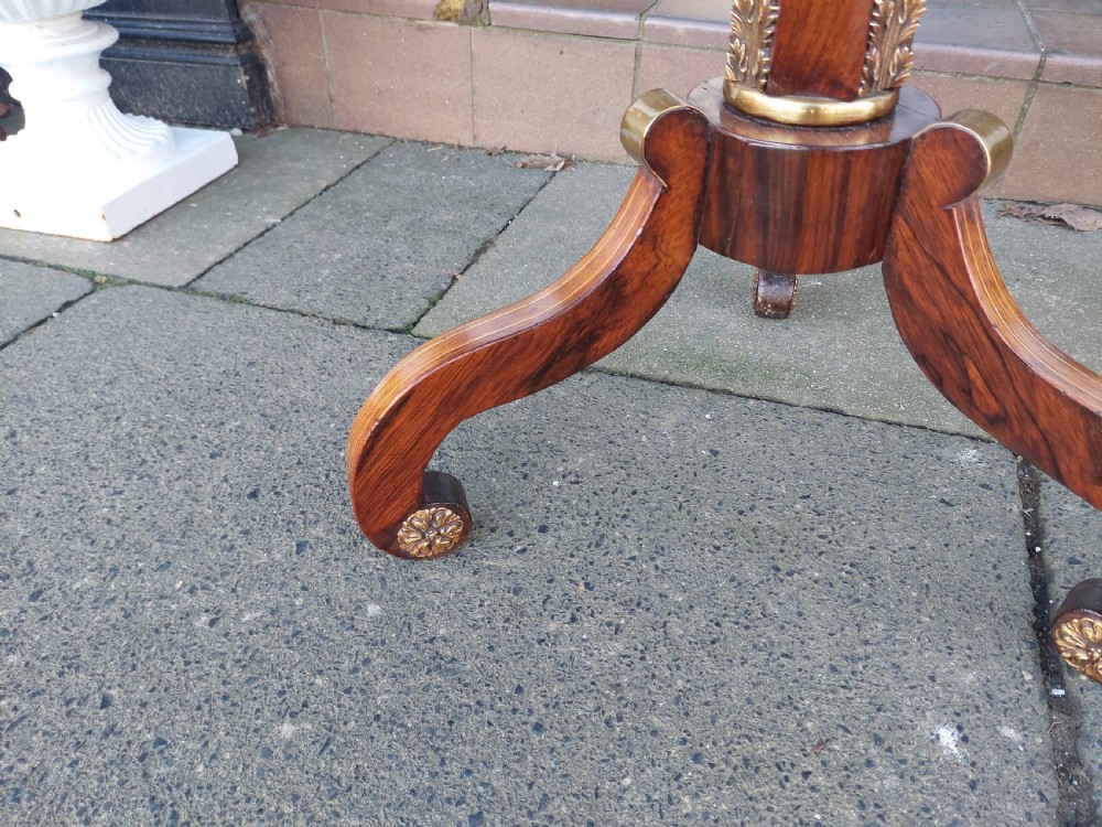 Early 19thC Rosewood Octagonal Tilt-Top Table View VI