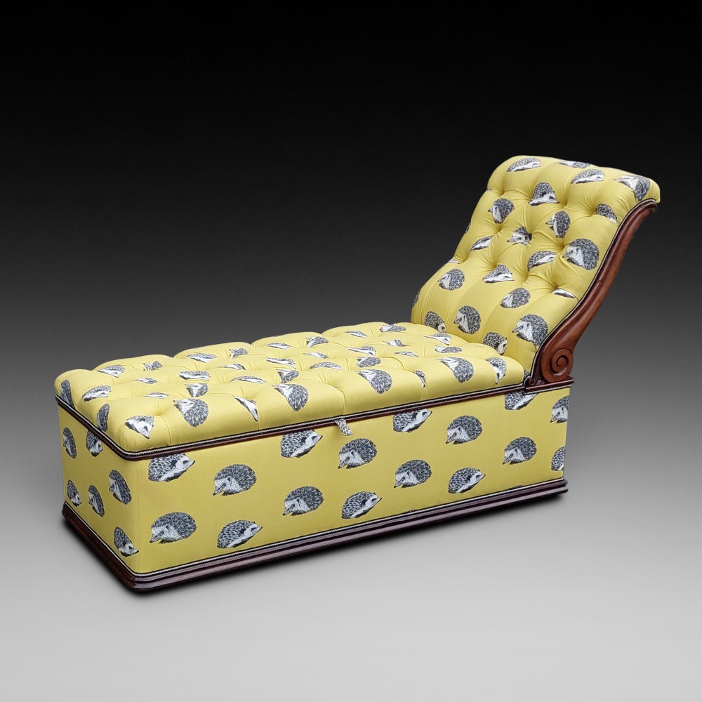 Victorian Mahogany Ottoman Daybed Chaise Lounge
