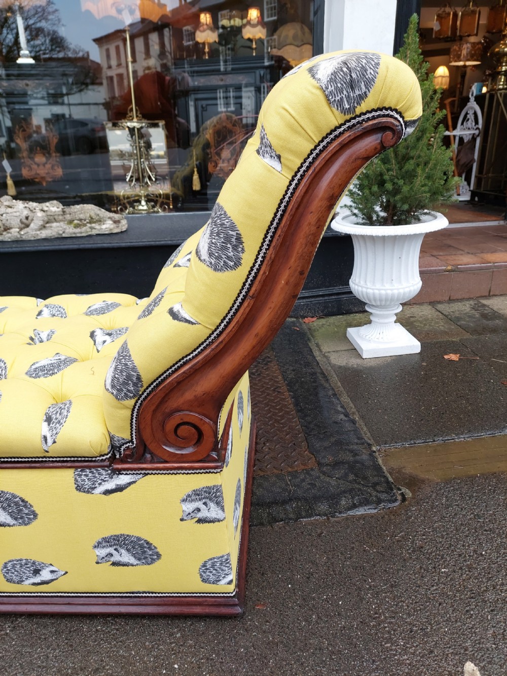 Victorian Mahogany Ottoman Daybed Chaise Lounge View II