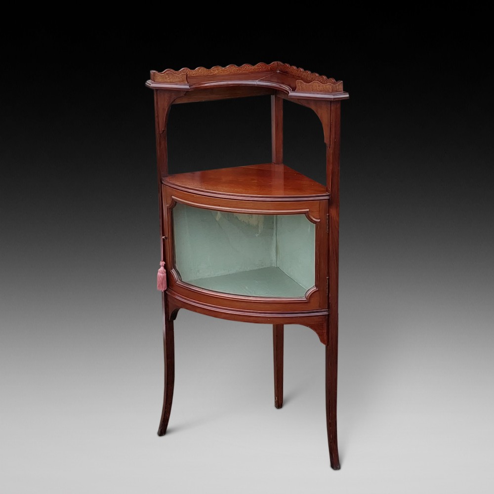 Late Victorian Mahogany Corner Display Cabinet