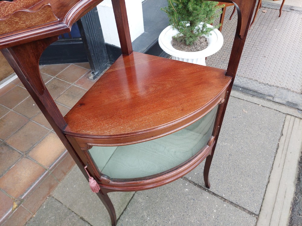 Late Victorian Mahogany Corner Display Cabinet View III