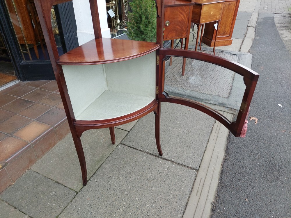 Late Victorian Mahogany Corner Display Cabinet View IV