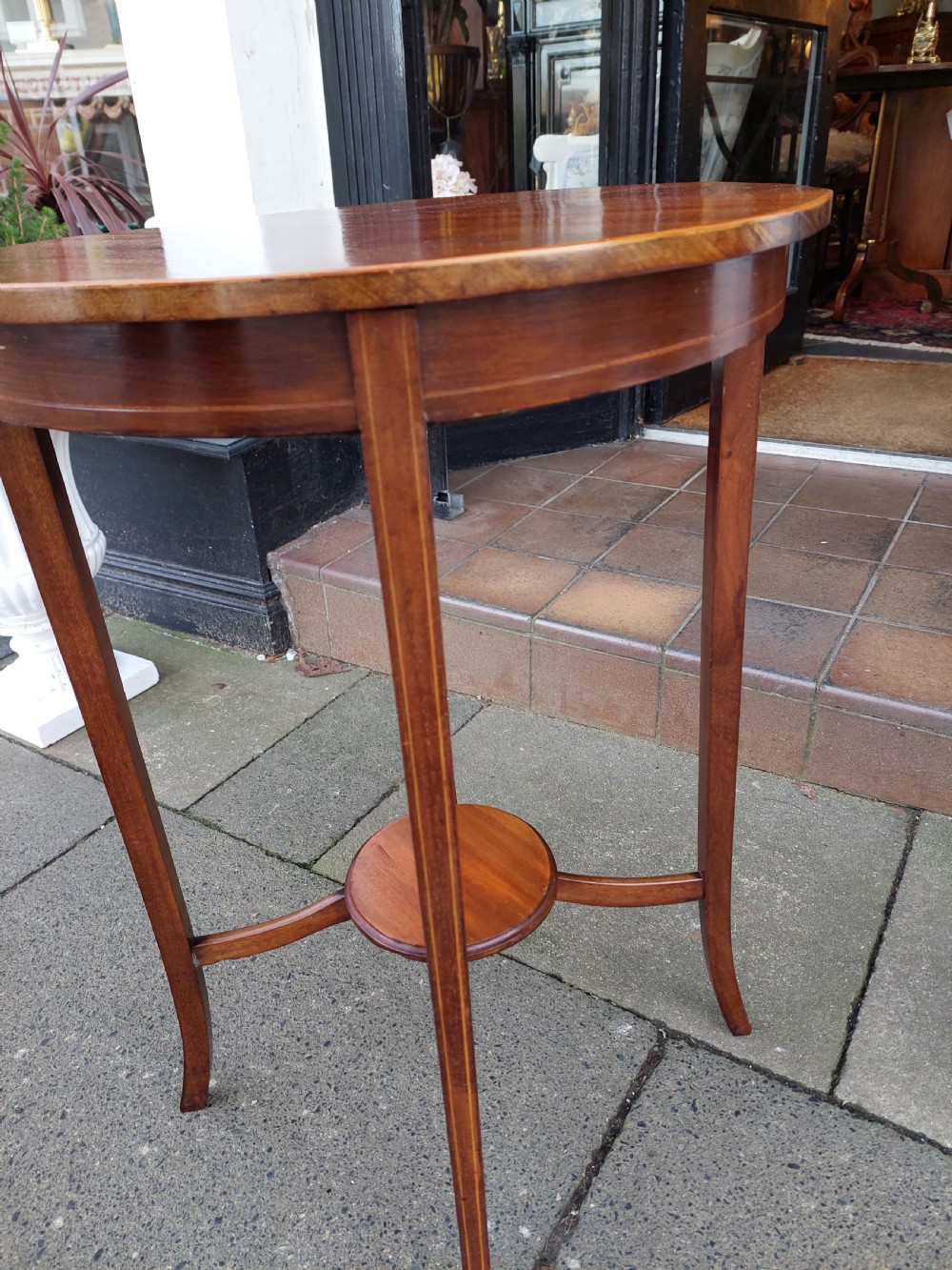 Edwardian Mahogany Side Lamp Table  View V