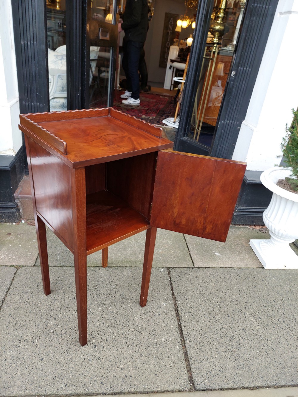 Late Victorian Mahogany Bedside Cabinet  - Shoolbred, London View II