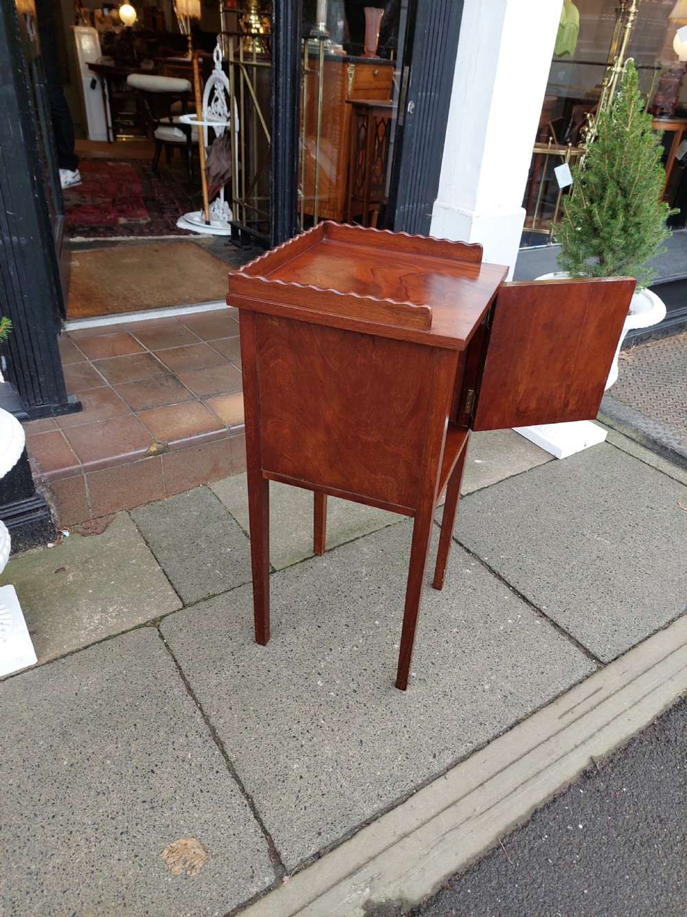Late Victorian Mahogany Bedside Cabinet  - Shoolbred, London View III