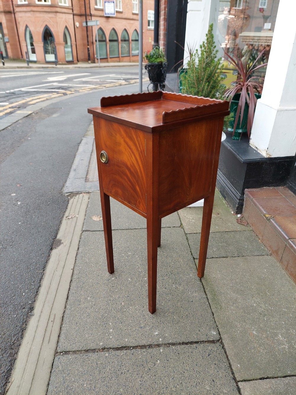 Late Victorian Mahogany Bedside Cabinet  - Shoolbred, London View VI