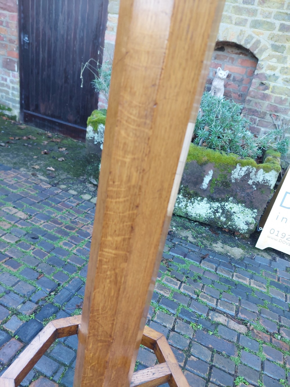 Arts & Crafts Oak Coat Rack & Umbrella Stick Stand View VIII