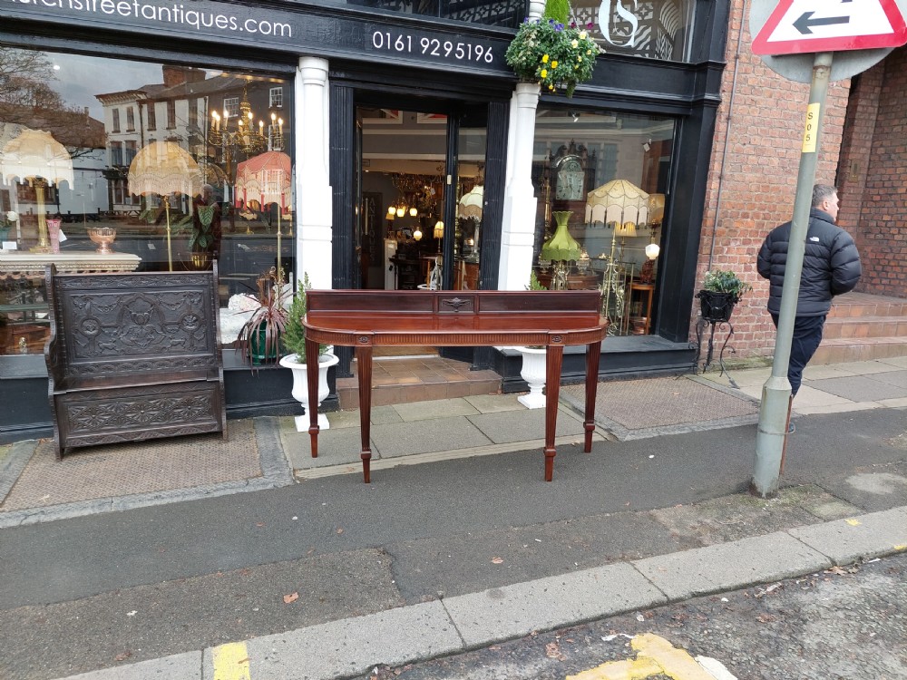 Late 19thC Mahogany Neo-Classical Revival Bowfront Serving Table View III