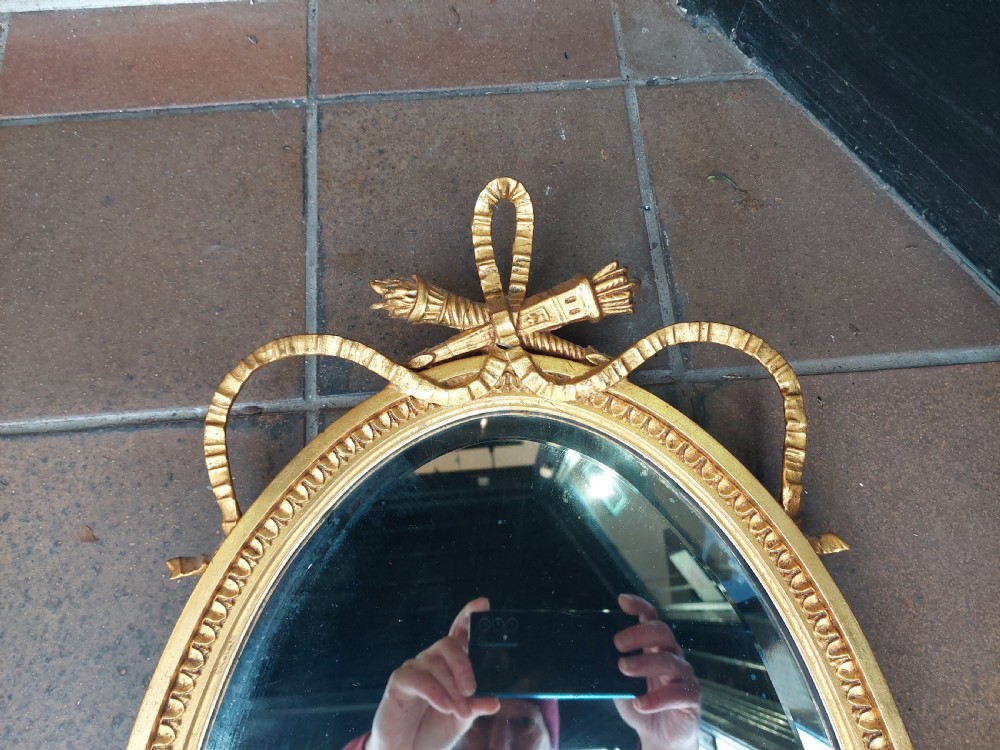 Pair of 19thC Gilt Gesso Frame Wall Mirrors View IV