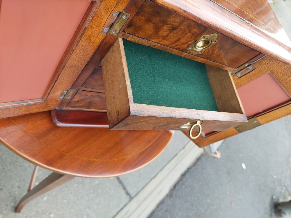 Mid Victorian Burr Walnut Jewellery Box  View V