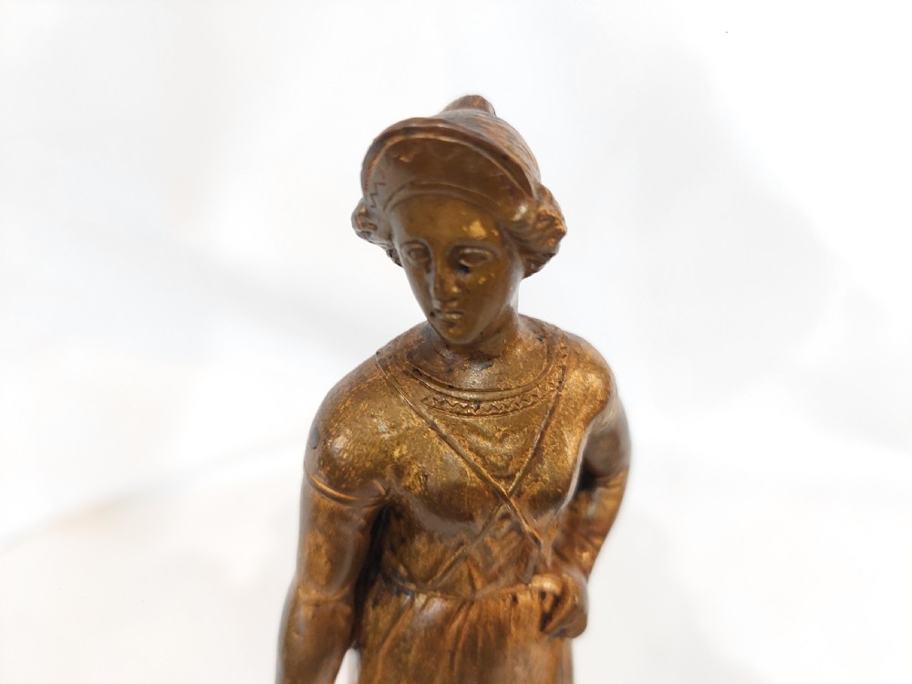 Pair of 19thC French Gilt Bronze Figural Sculptures View IV
