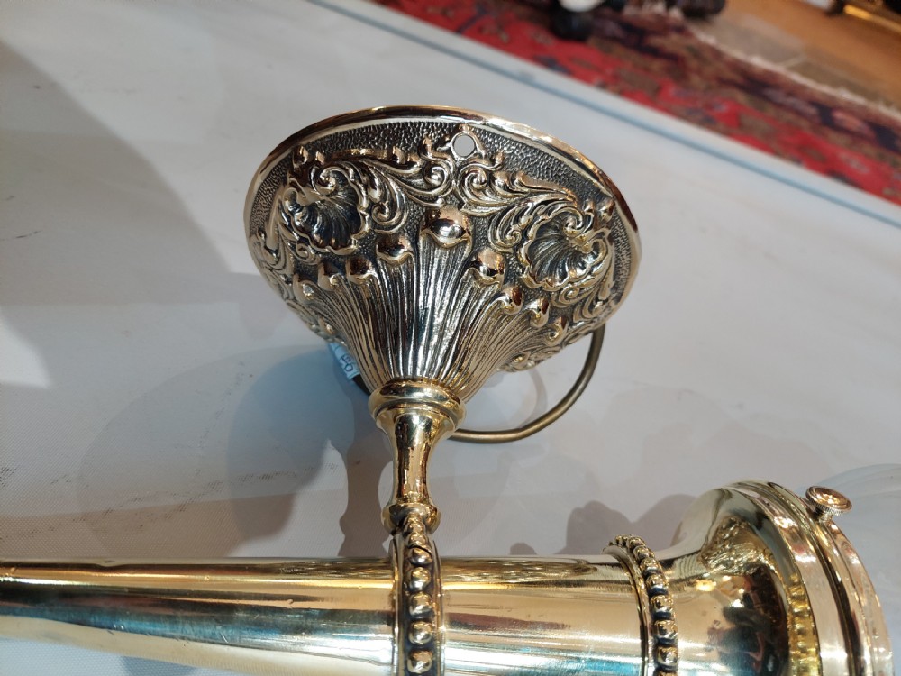 Early 20thC Brass Wall Light  View IV