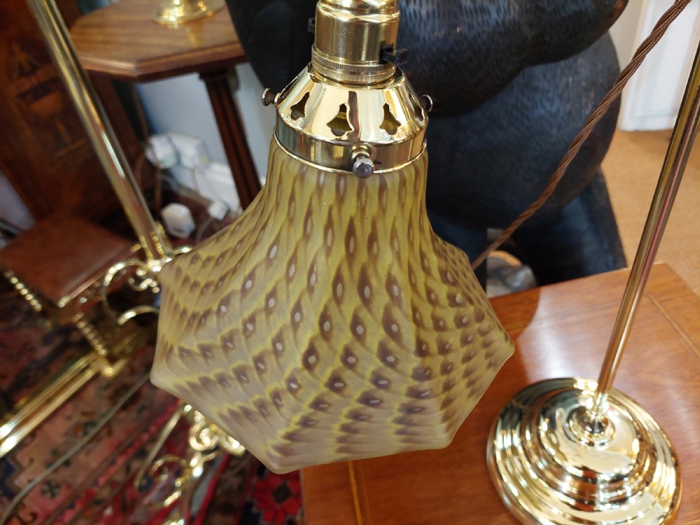 Brass Adjustable Student's Lamp in Arts & Crafts Taste c1900 View VI