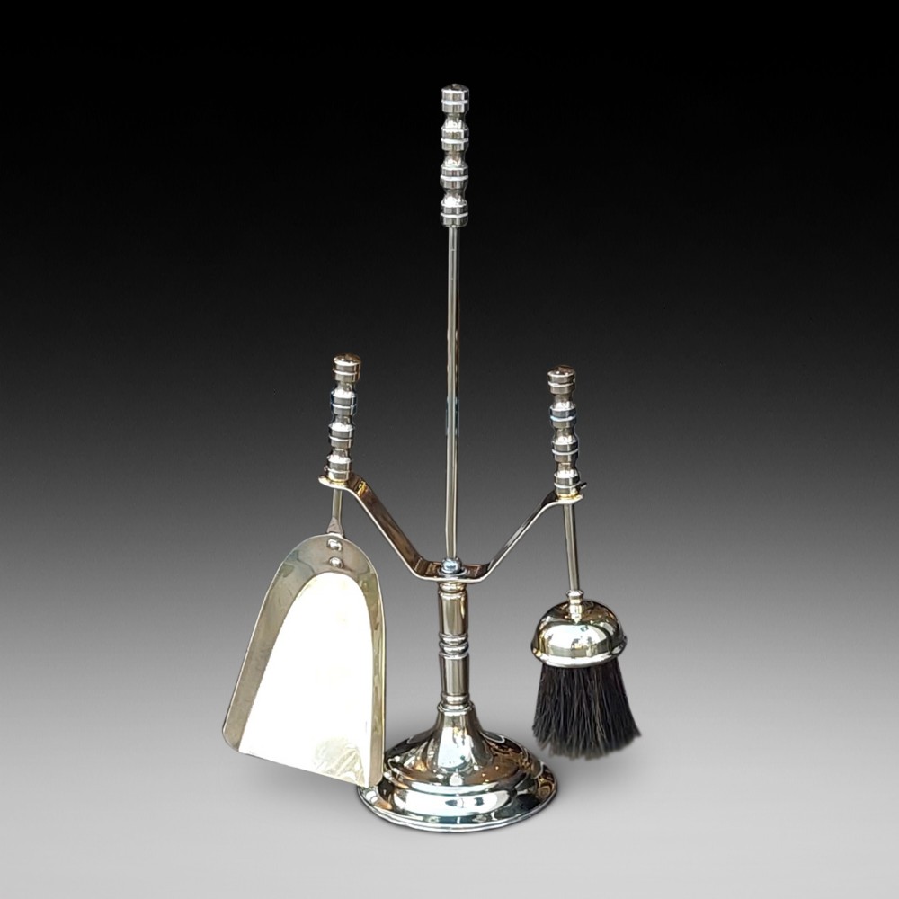 Early 20thC Brass Fireside Companion Set
