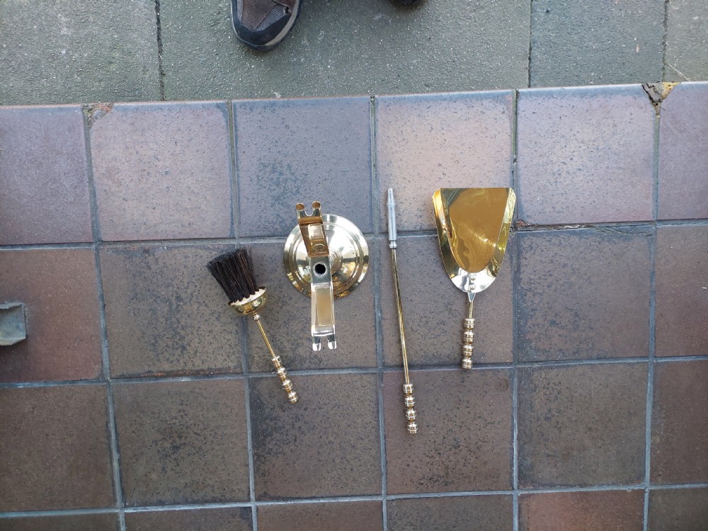 Early 20thC Brass Fireside Companion Set View IV