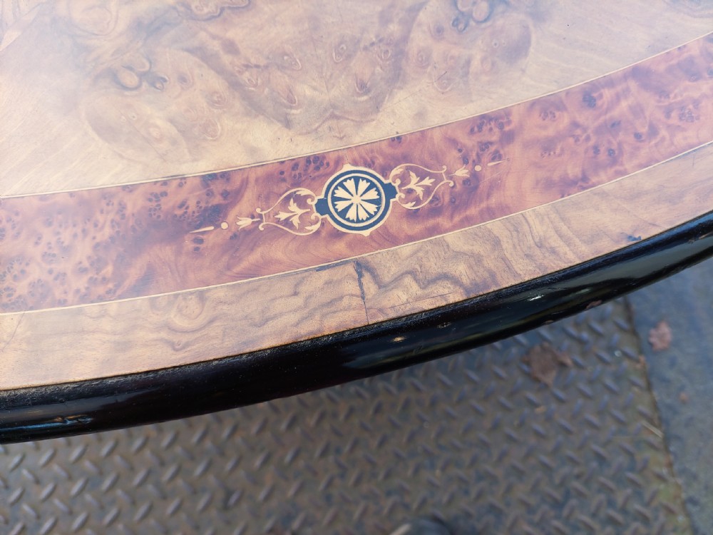 Victorian Burr Walnut Coffee Table View III