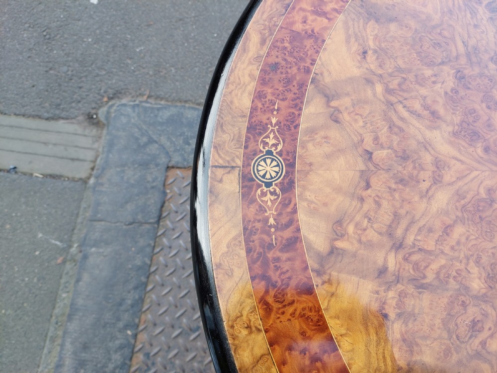 Victorian Burr Walnut Coffee Table View V