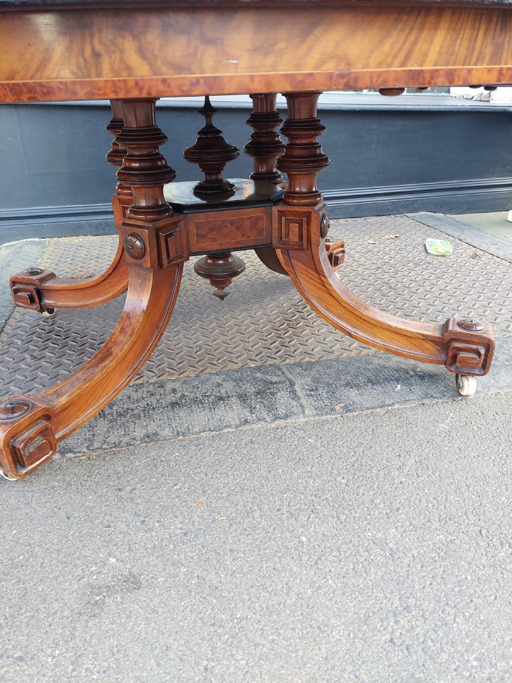 Victorian Burr Walnut Coffee Table View VII
