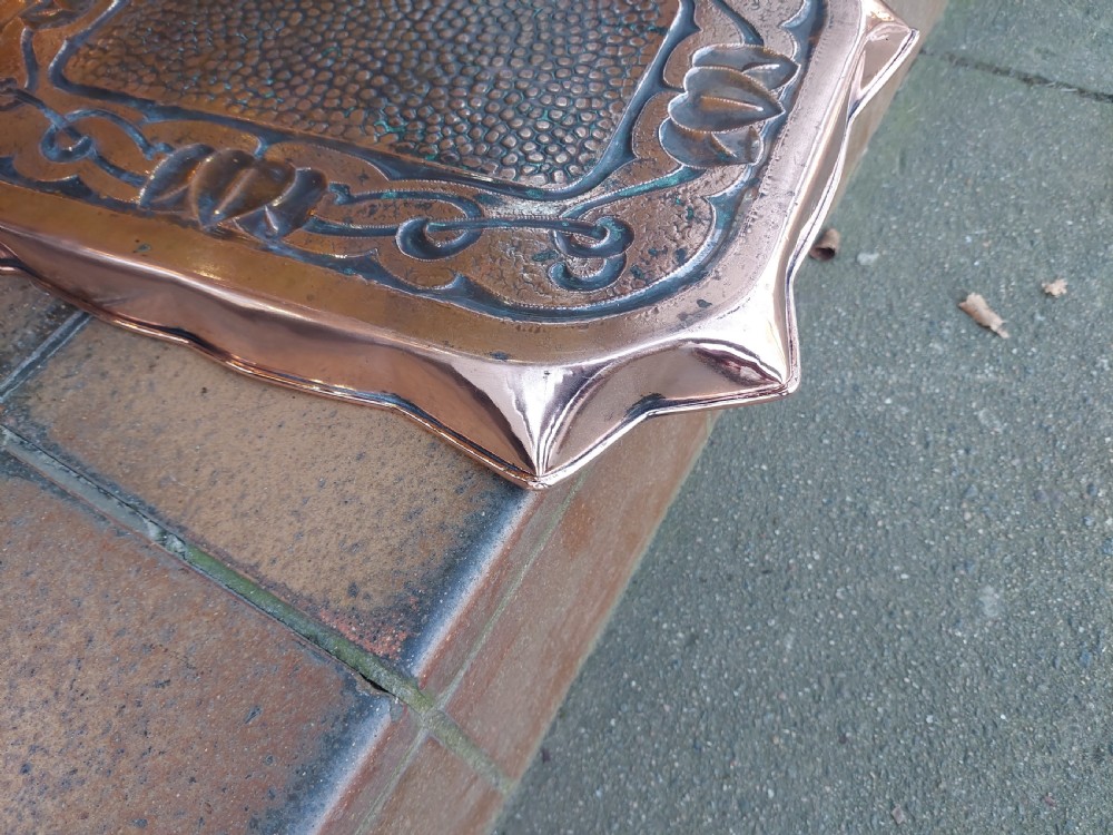 Art Nouveau Copper Tray  View V