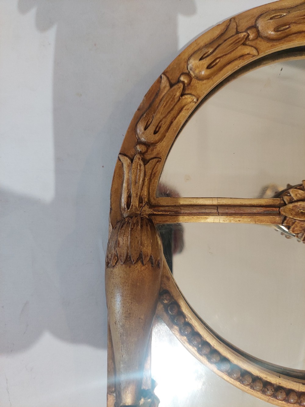 Edwardian Giltwood & Gesso Overmantel Mirror View III