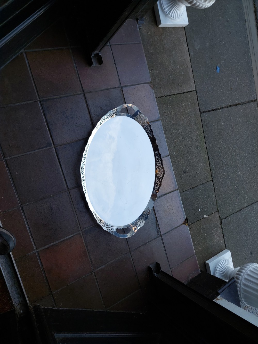 Late Victorian Silver Plate Tray  View II