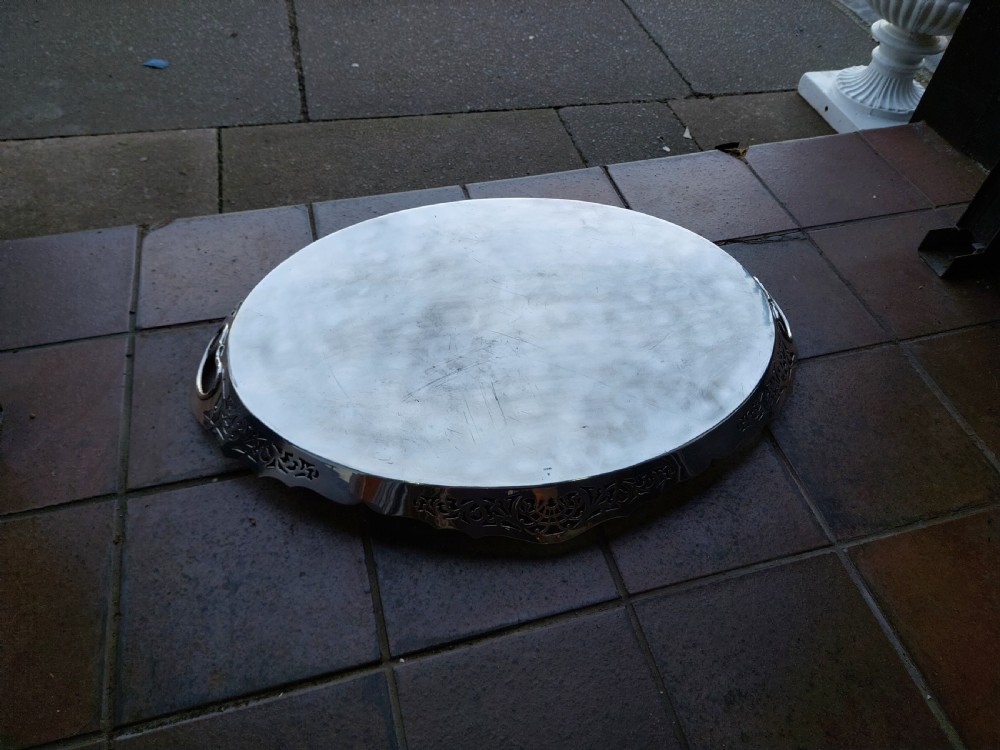 Late Victorian Silver Plate Tray  View V